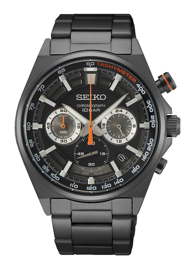 Seiko - New Link horloge SSB399P1 - Zwart