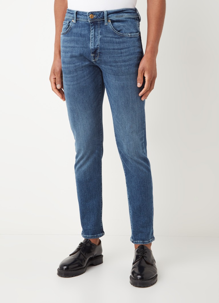 Selected Homme Leon slim fit jeans met medium wassing • Indigo • de