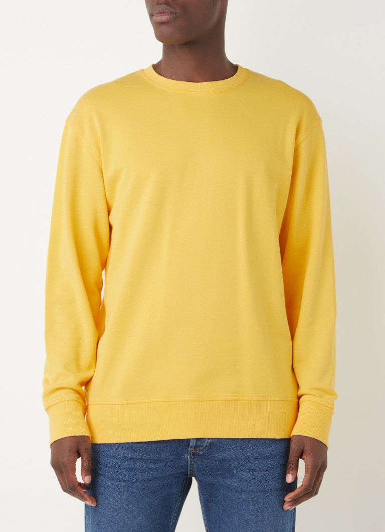 Selected Homme - Luis sweater van biologisch katoen - Geel