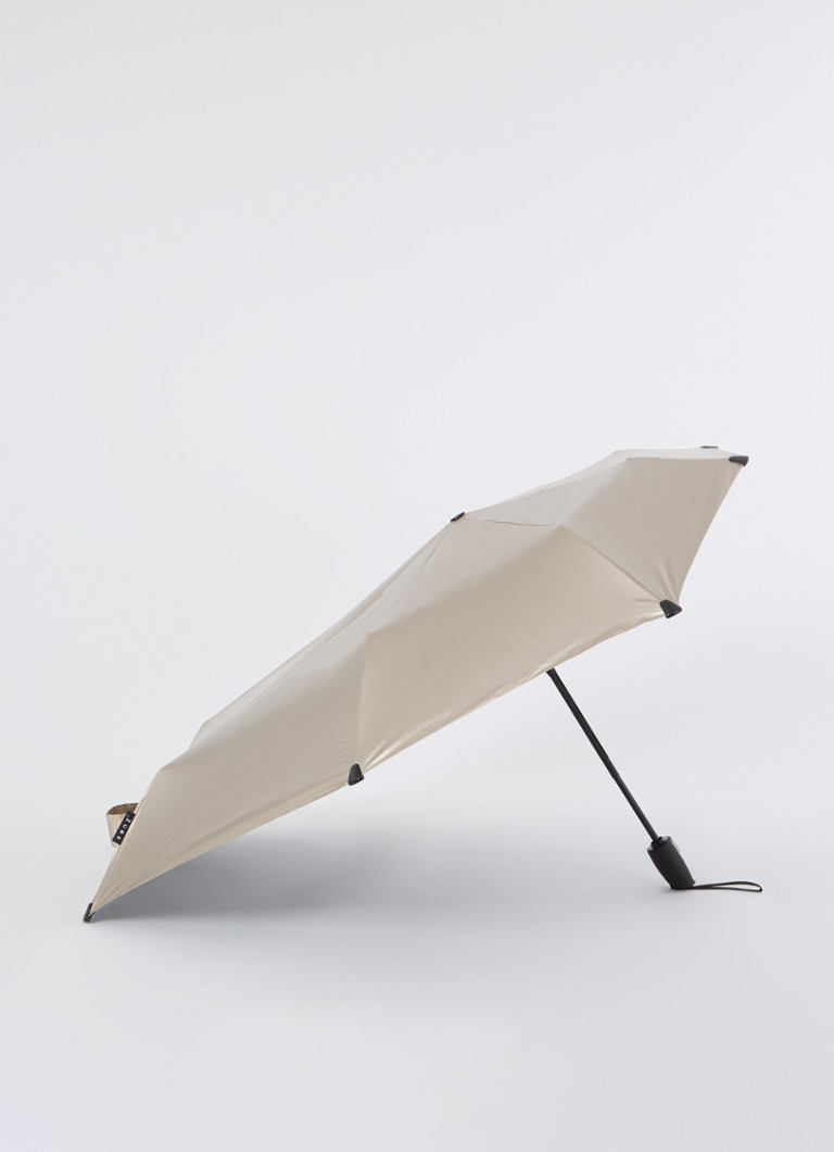 Senz - Mini Automatic aerodynamische opvouwbare stormparaplu met metallic finish - Goud