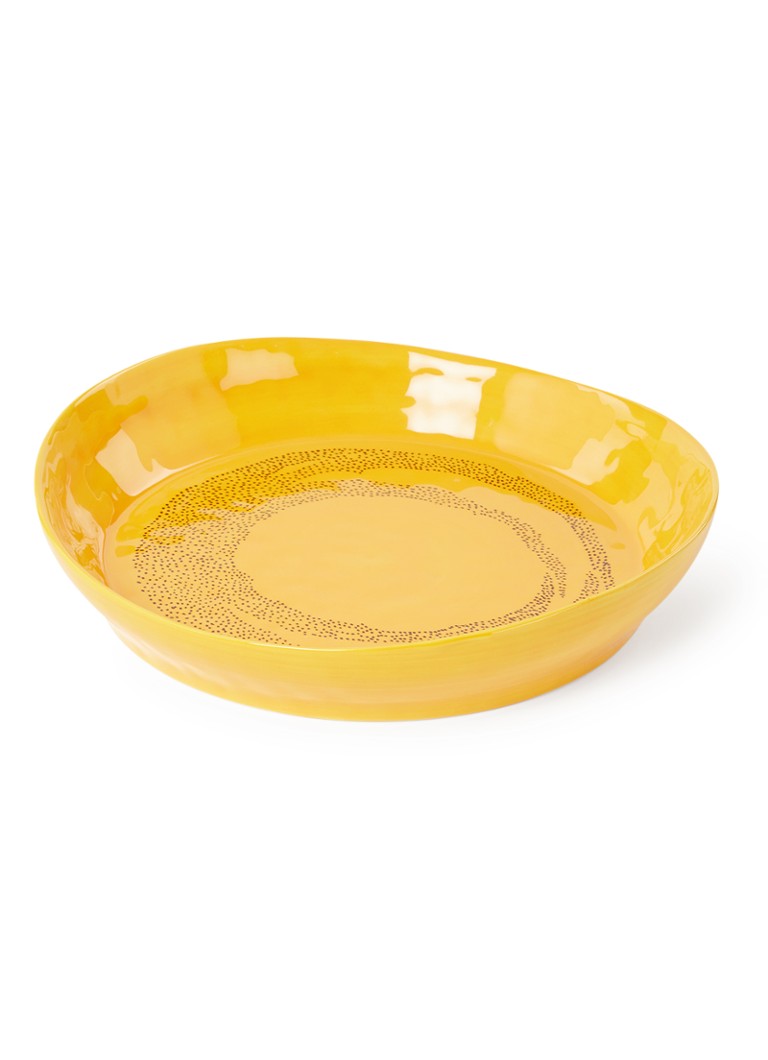 Serax - FEAST Sunny Yellow Swirl-Dots S serveerschaal S 30 cm - Okergeel