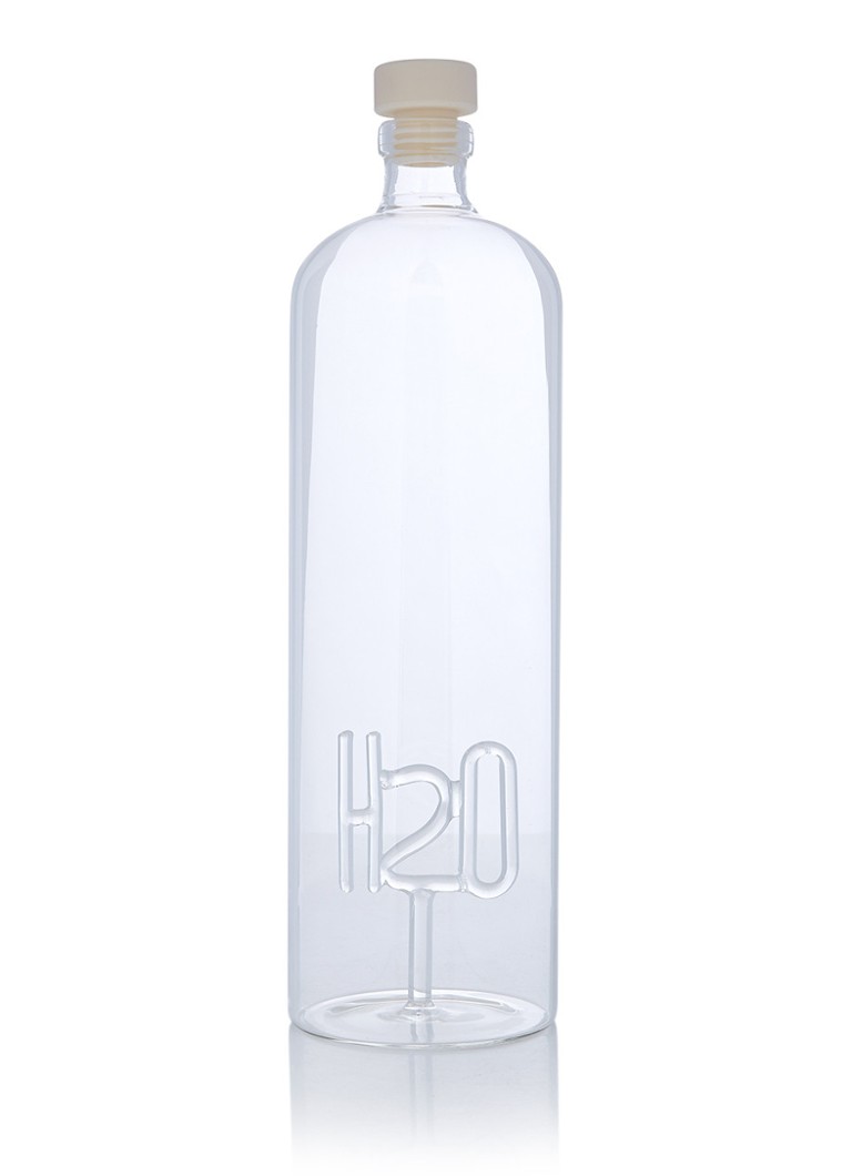 waterfles van glas 1500 ml Transparant de Bijenkorf
