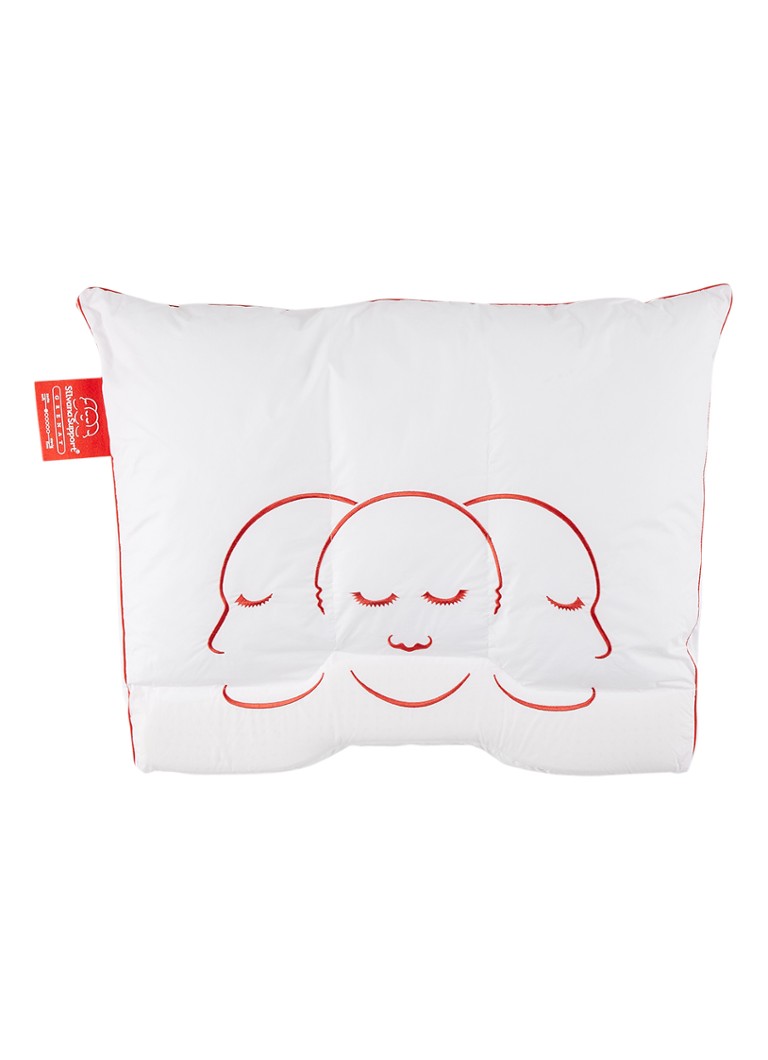 Silvana - Grenat super zacht hoofdkussen met neksteun 60 x 70 cm - Steenrood