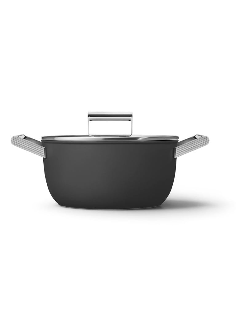 Smeg - 50's Style kookpan met deksel Ø24 cm - Zwart