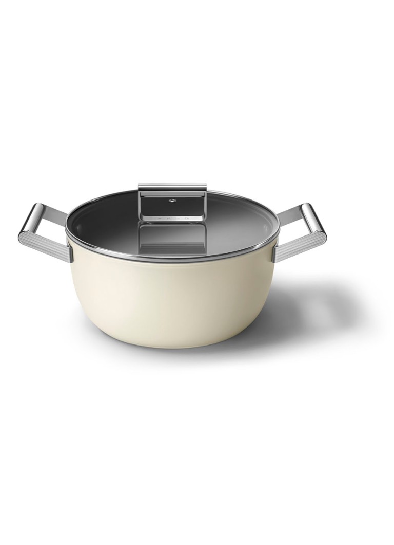 Smeg - 50's Style kookpan met deksel Ø24 cm - Gebroken wit