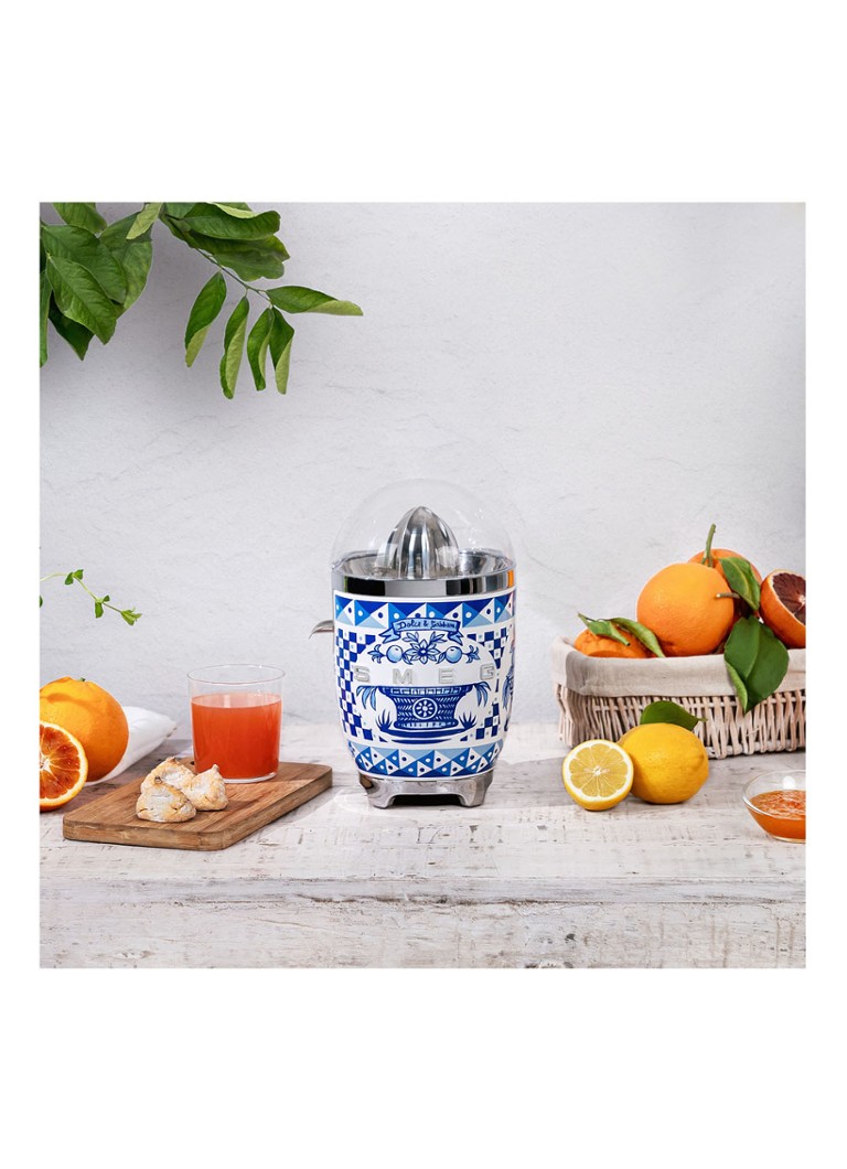 Smeg dolce&gabbana, spremiagrumi blu mediterraneo - cjf01dgbeu