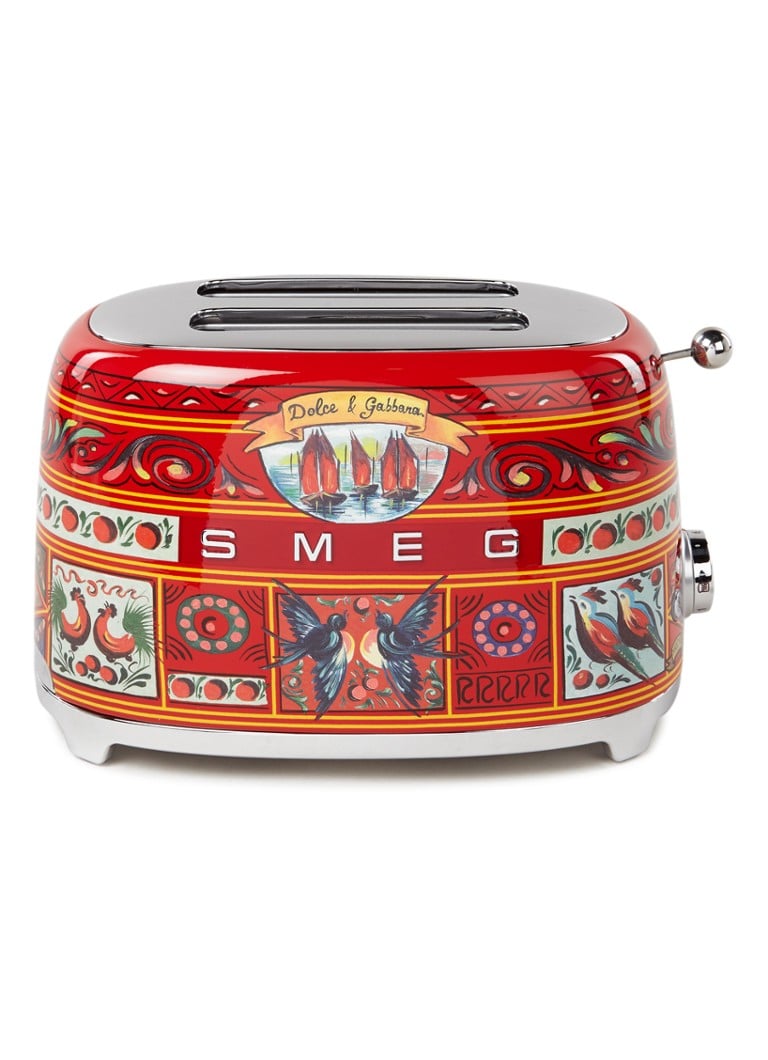 Smeg - Dolce & Gabbana Sicily is my Love broodrooster 2-slots TSF01DGEU - Rood