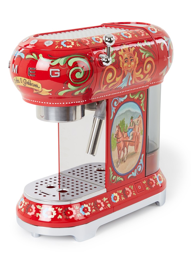 Smeg Dolce & Gabbana Sicily Is My Love espressomachine ECF01DGEU • Rood