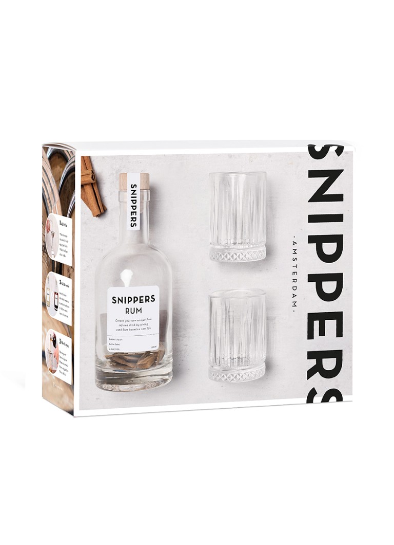 Snippers - Originals DIY Rum met 2 glazen in giftbox 3-delig - null