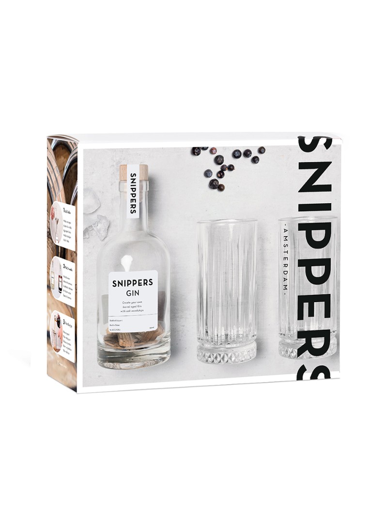Snippers - Originals Gin DIY likeur met glazen in giftbox 3-delig - null