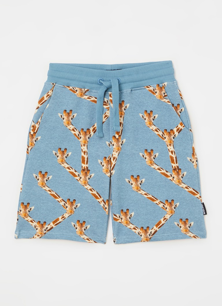 Snurk - Giraffe pyjamabroek met print - Blauwgrijs