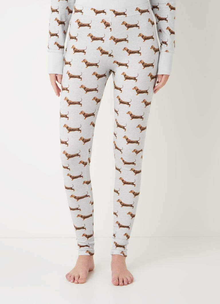Trojaanse paard Bermad grond Snurk James pyjama legging met print • Grijsmele • de Bijenkorf