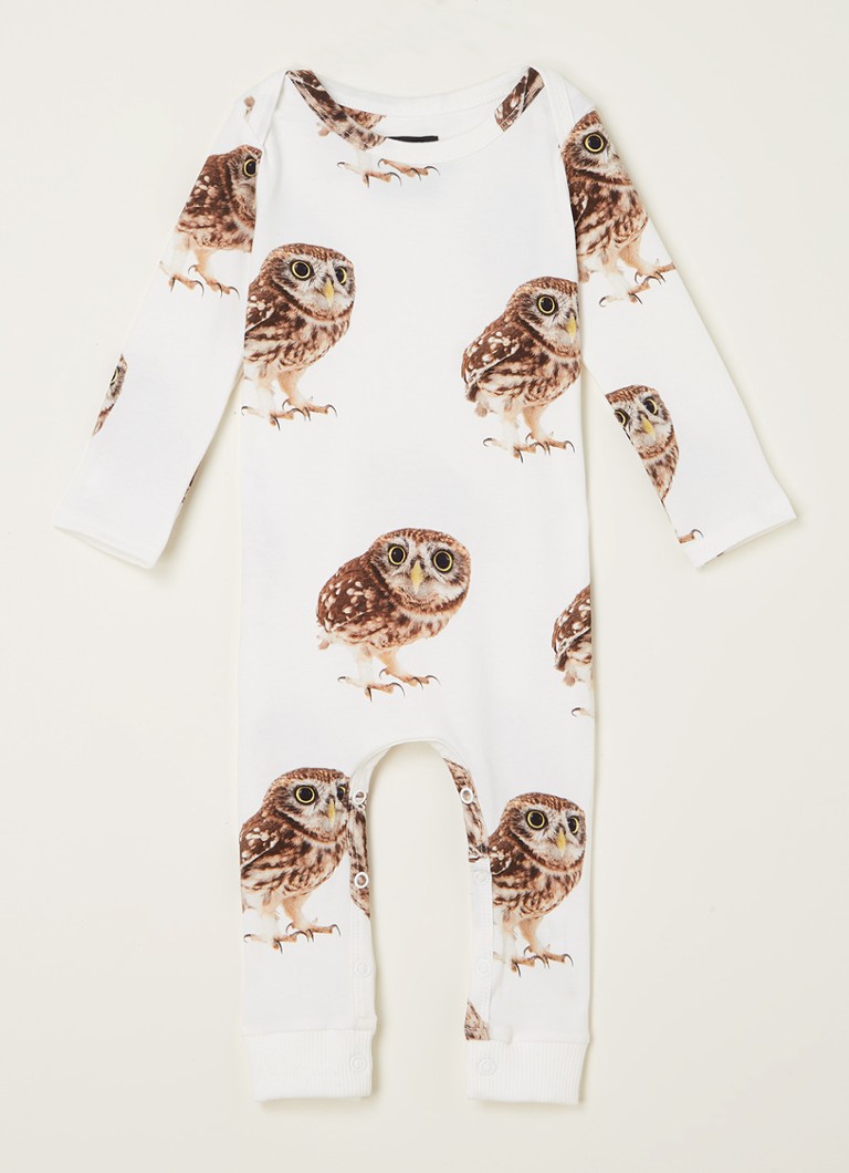 Snurk - Night Owl babypak met print - Wit