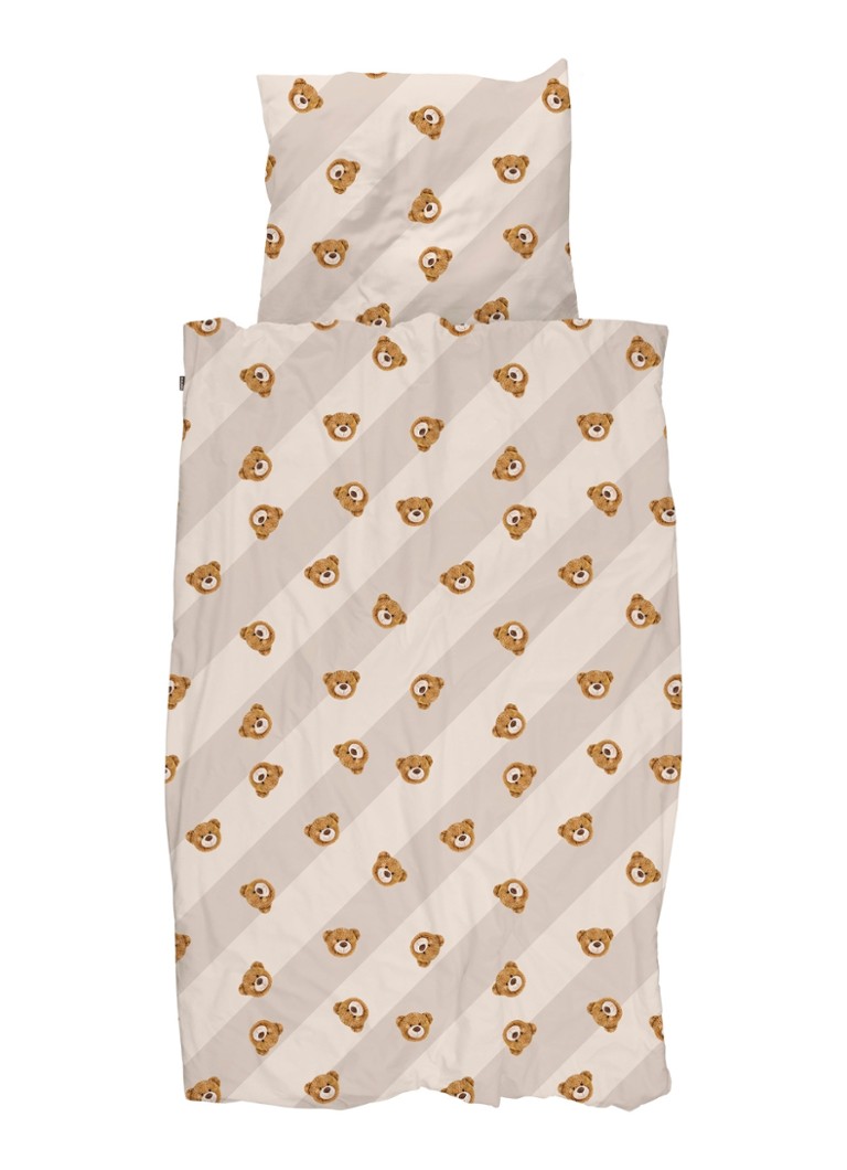 Snurk - Teddy dekbedovertrekset van biologisch katoen 160 TC - inclusief kussensloop - Beige