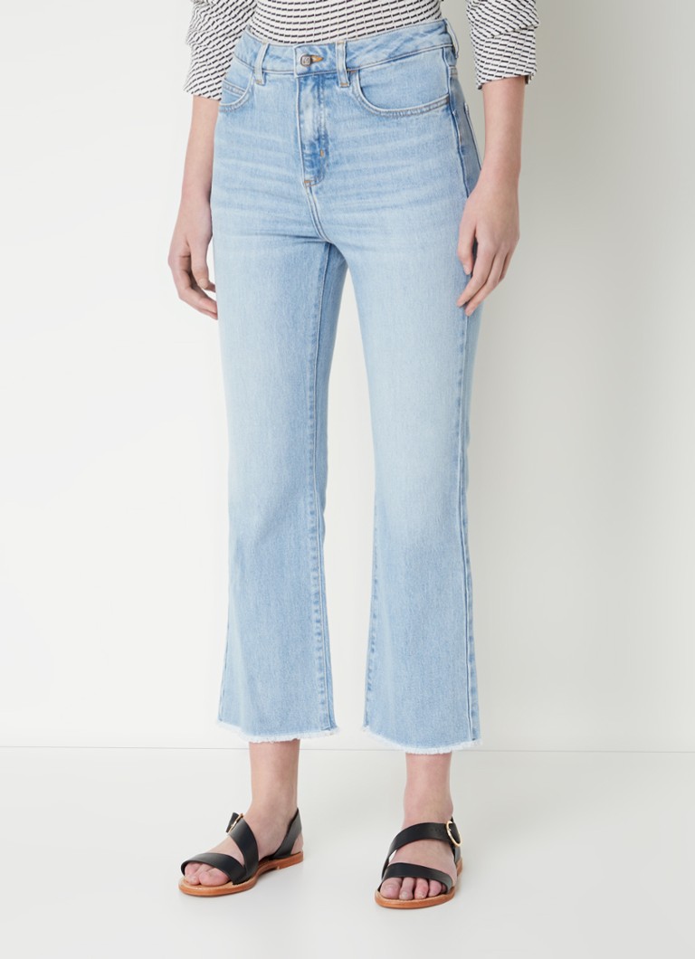someday. Ciflare high waist flared fit cropped jeans met steekzakken ...