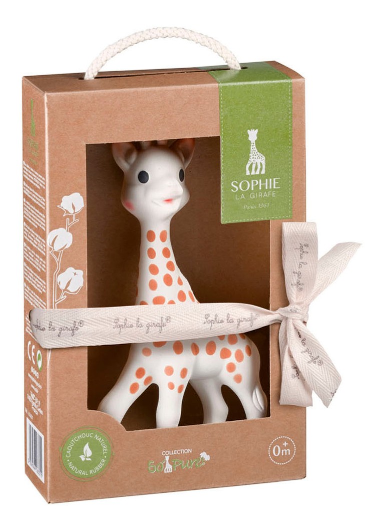 Sophie de Giraf - So Pure bijtring in geschenkdoos - Lichtbruin