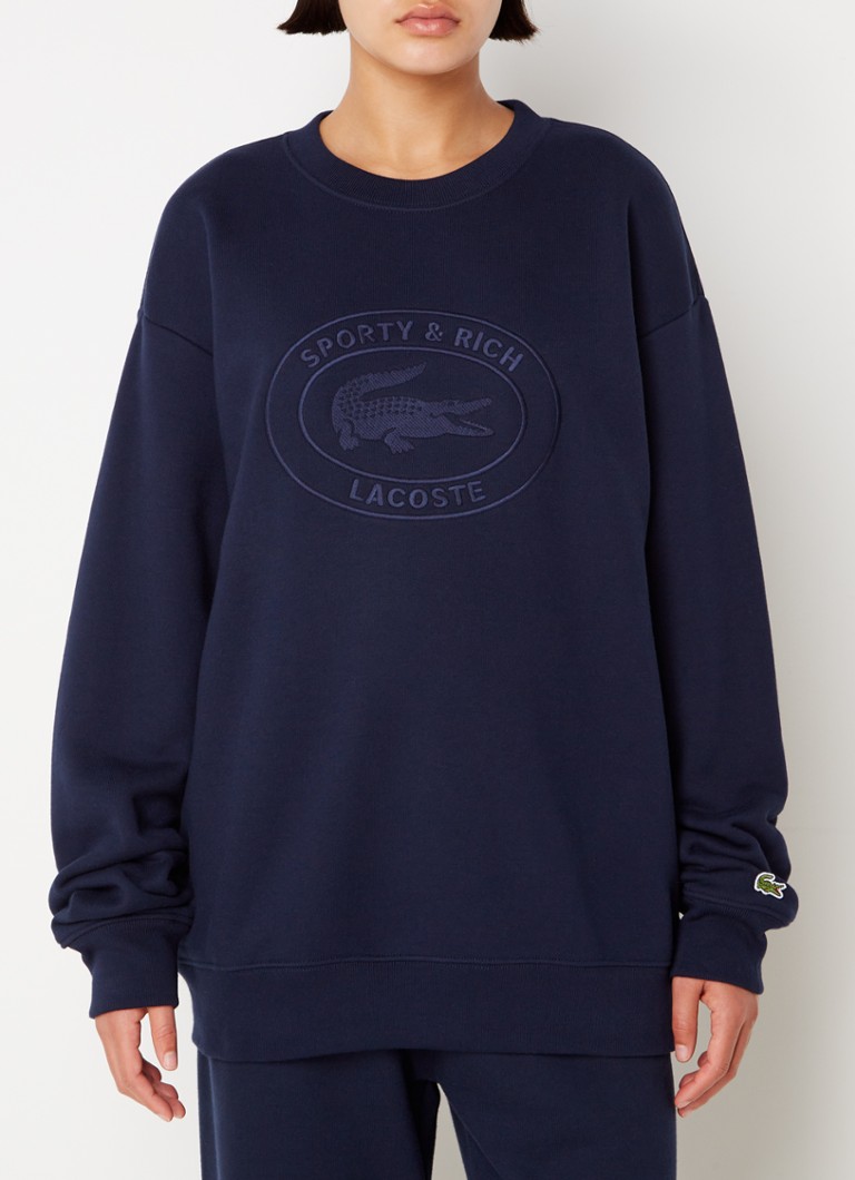 Sporty & Rich Sweater van biologisch katoen met logoborduring unisex