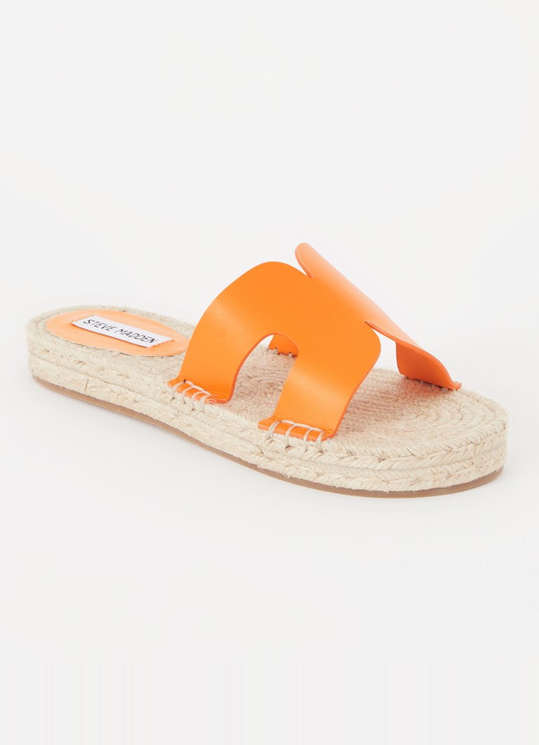 Steve Madden - Cheer Up slipper met leren details - Oranje