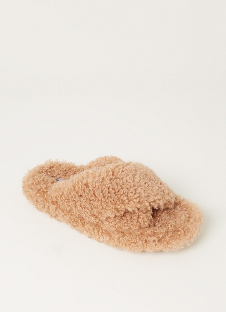 Steve Madden - Pillow pantoffel van imitatiebont - Camel