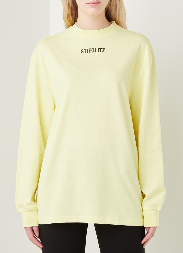 Stieglitz Stieg Skate longsleeve met logo van katoen • Geel • de Bijenkorf