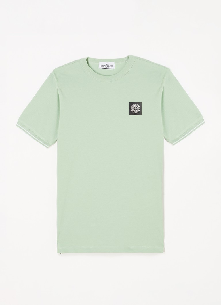 Stone Island - 20748 T-shirt van piqué katoen  - Lichtgroen