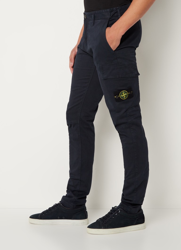 Jongens slim fit cargobroek met stretch