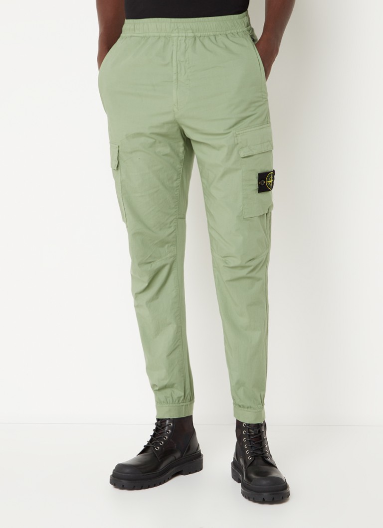 heet Lijkt op Ondraaglijk Stone Island 31303 Tapered fit cargobroek met klepzakken en logo •  Lindegroen • de Bijenkorf