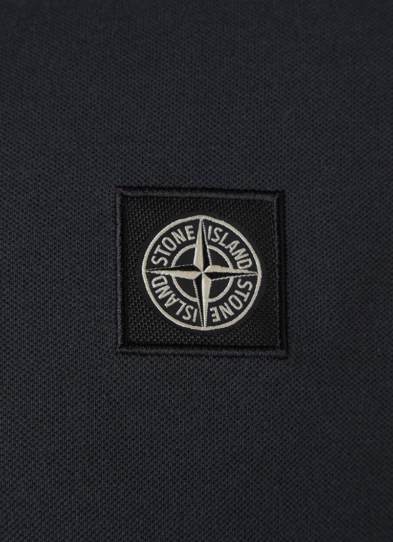 Aubergine Bij wet Instituut Stone Island 522S18 slim fit polo van piqué katoen • Antraciet • de  Bijenkorf