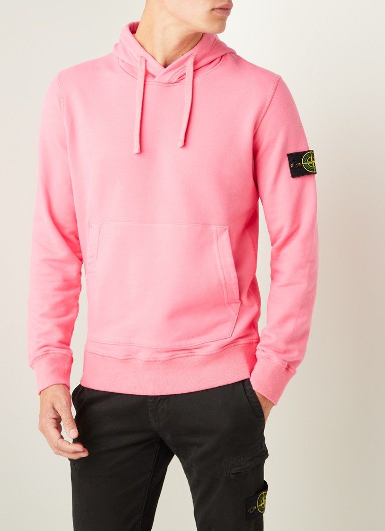 maatschappij Absorberend sokken Stone Island 64120 hoodie met buidelzak en logo • Roze • de Bijenkorf