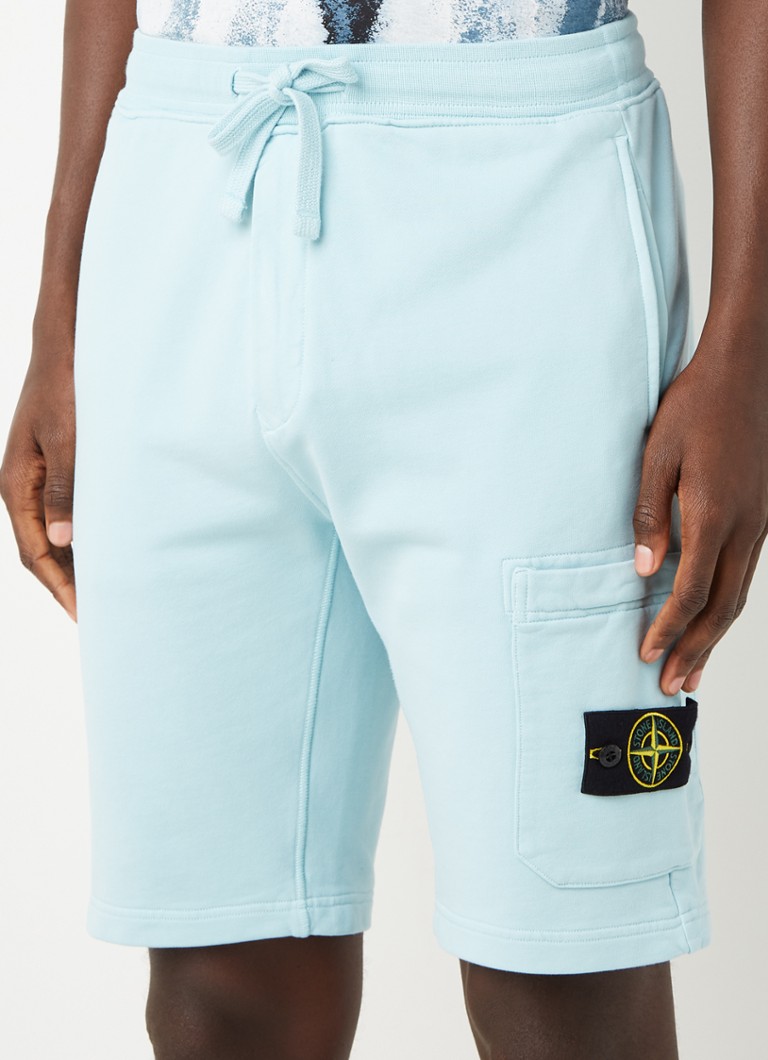 heuvel Peru temperatuur Stone Island 64651 Straight fit korte joggingbroek met ritszak • Lichtblauw  • de Bijenkorf