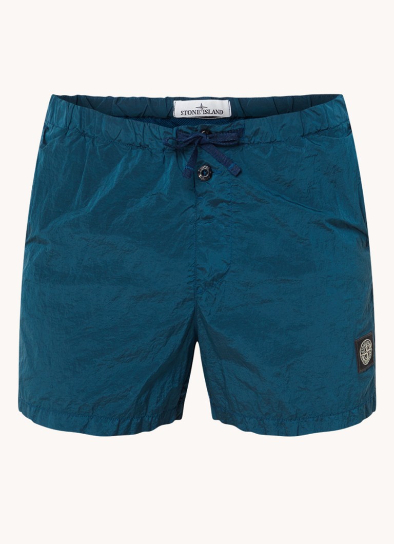 Stone Island B0643 zwemshorts met logo • Petrol • de Bijenkorf