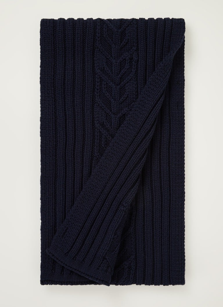 Schep progressief tong Stone Island Sjaal van wol 180 x 30 cm • Donkerblauw • de Bijenkorf