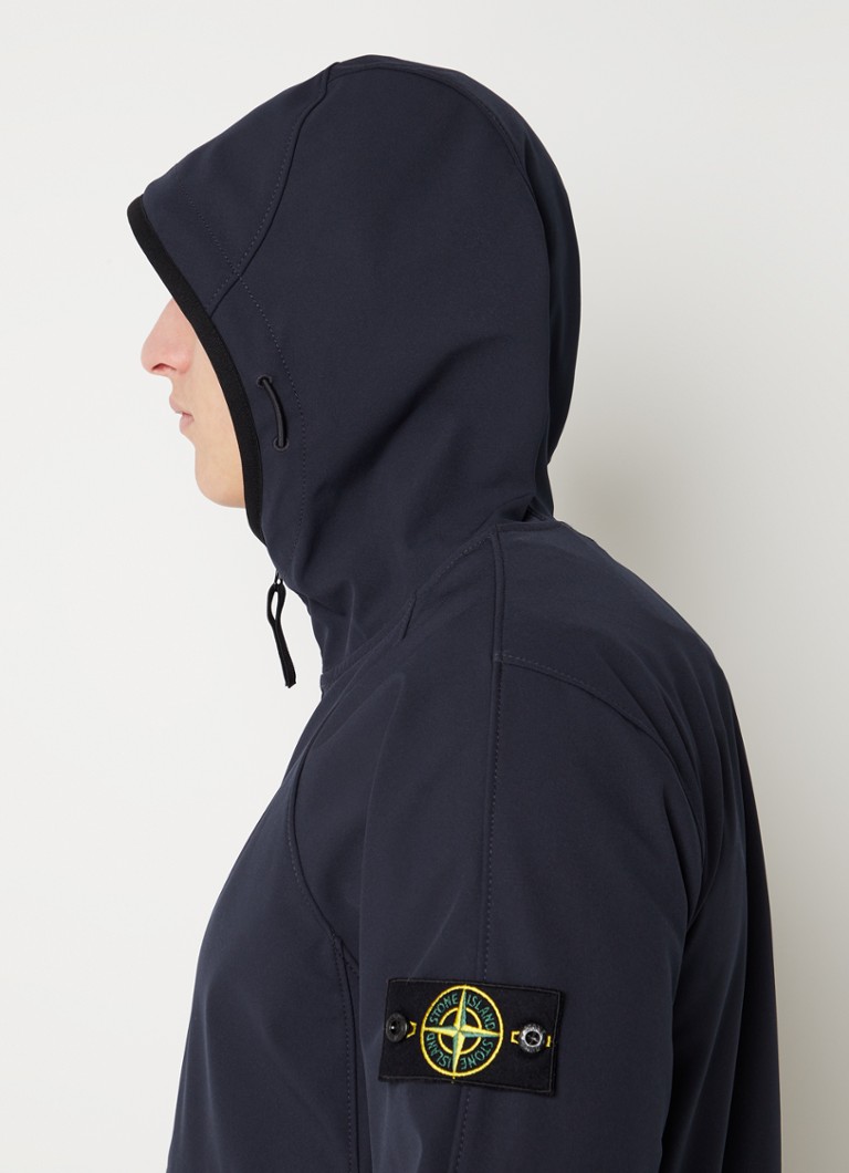 Softshell jack met ritszakken en capuchon • Blauw • de Bijenkorf