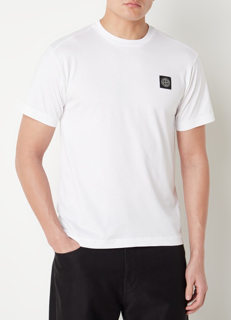 september Cadeau Soldaat Stone Island T-shirt van katoen met logoprint • Wit • de Bijenkorf