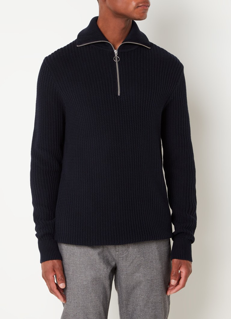 Selected SLHBERG HALF ZIP - Trui - chocolate torte