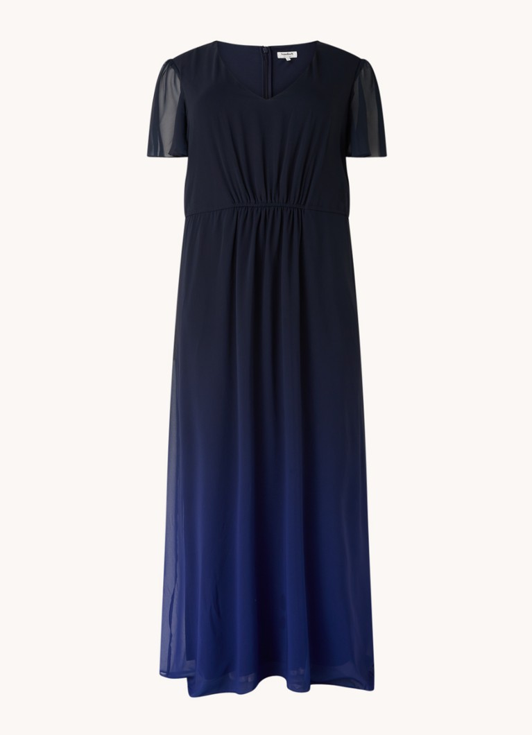 Studio 8 - Betty maxi jurk met ombre kleurverloop - Donkerblauw