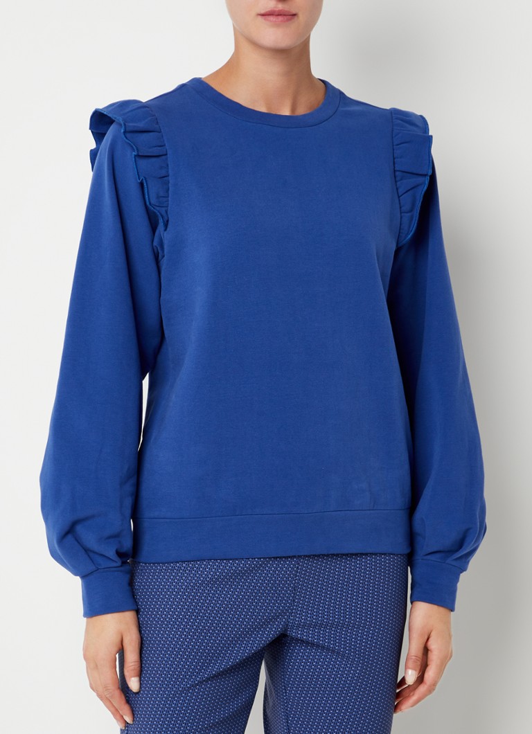 Studio Anneloes - Marliene sweater met volants - Kobaltblauw