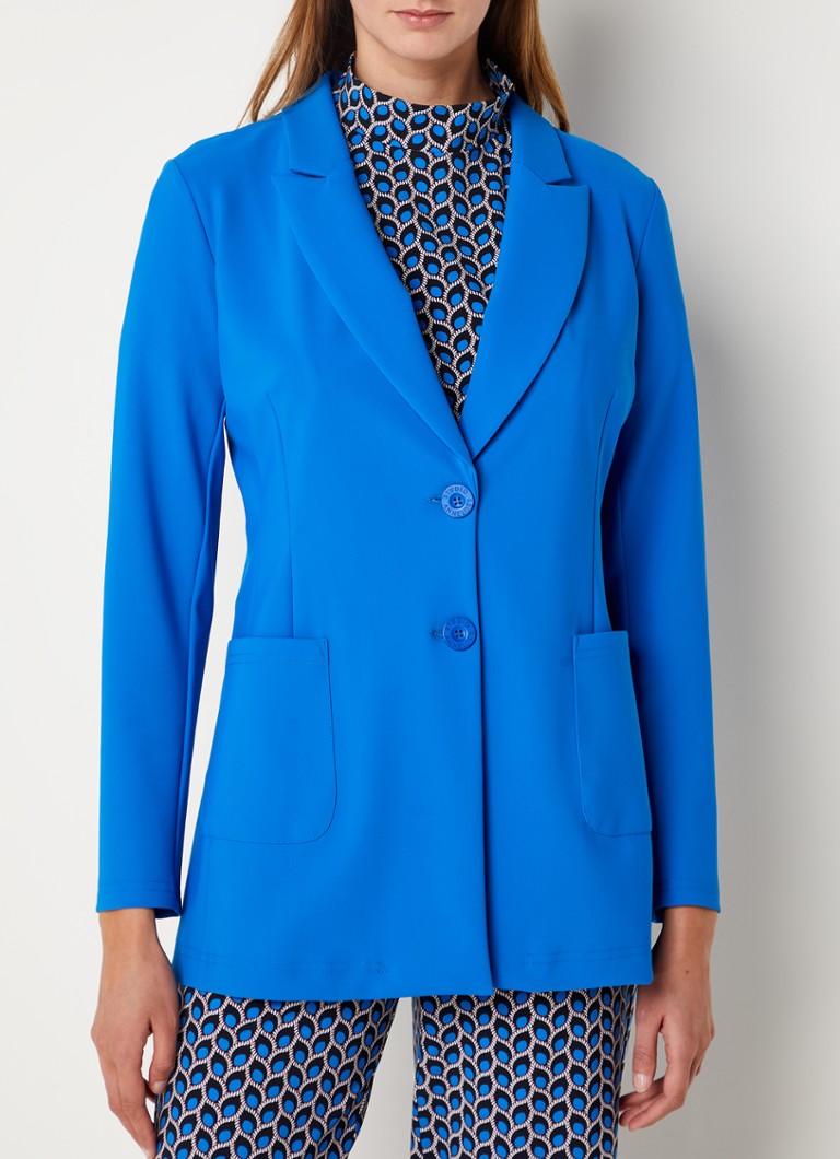 Vader micro Mars Studio Anneloes Nora Bonded blazer van travelstof met opgestikte zakken • Blauw • de Bijenkorf Vader micro Mars Studio Anneloes Nora Bonded blazer van travelstof met opgestikte zakken • Blauw • de Bijenkorf