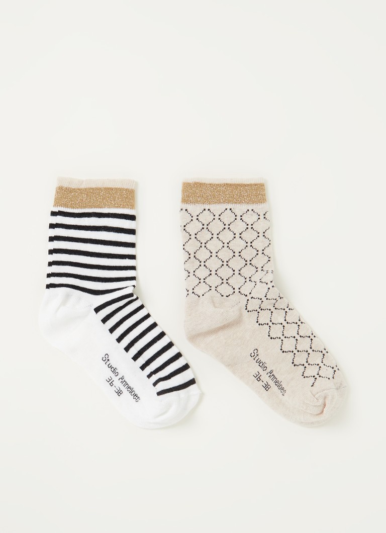 debijenkorf.nl | Socks with lurex and print in 2-pack