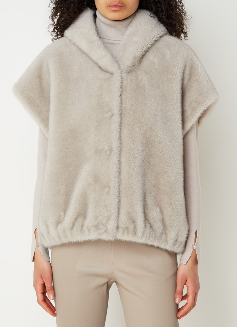 Cool&D Dames poncho cape winter cape gebreide jas met kraag van