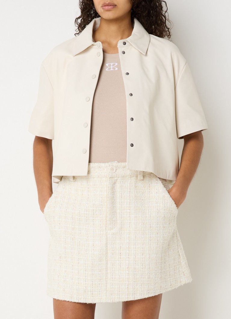 STUDIO AR - Macaya blouse van schapenleer - Creme