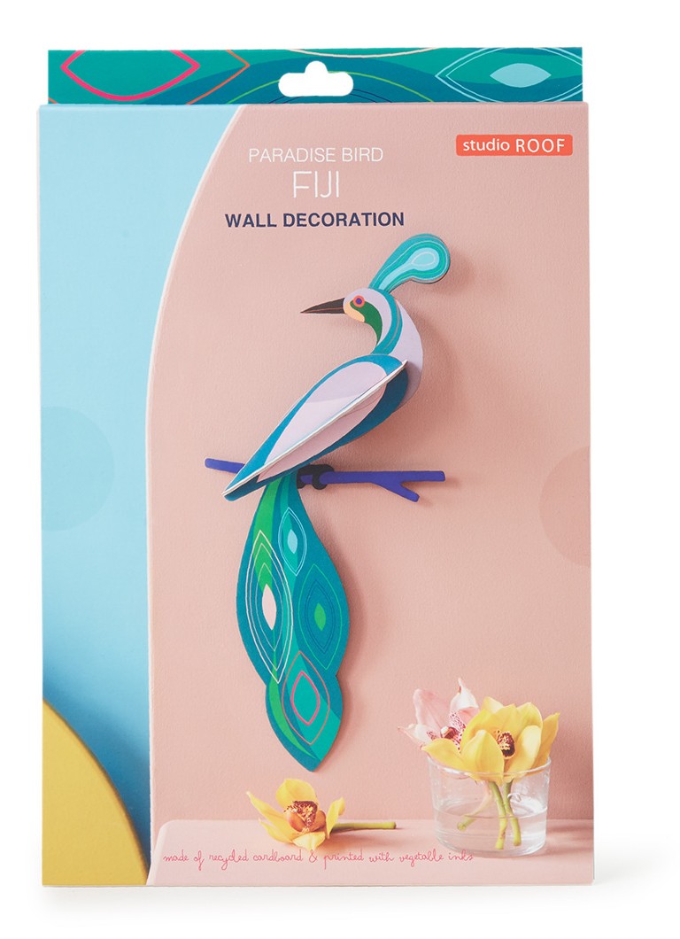 studio ROOF - Paradise Bird Fiji wanddecoratie - Groen