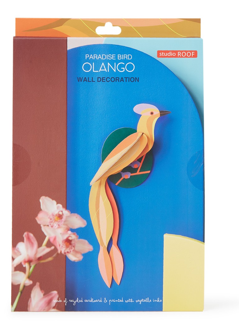 studio ROOF - Paradise Bird Olango wanddecoratie - Geel