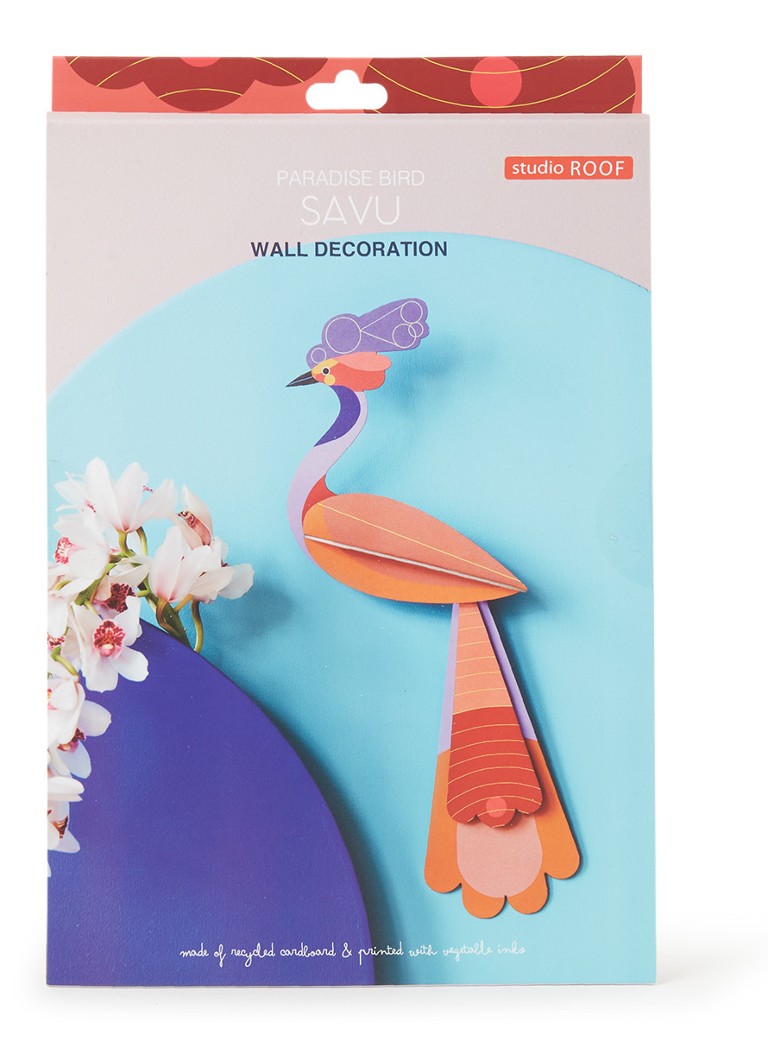 studio ROOF - Paradise Bird Savu wanddecoratie - Oranje