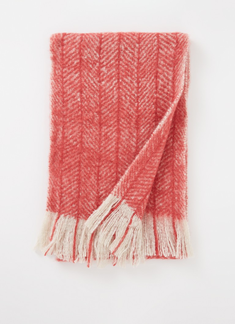 Maestro Ziektecijfers Monument Summum Woman Sjaal met franjes 200 x 30 cm • Donkerroze • de Bijenkorf