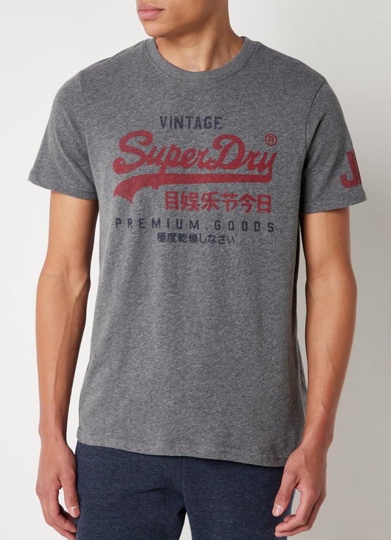 klein groei grond Superdry Vintage Logo T-shirt met print • Donkergrijs • de Bijenkorf
