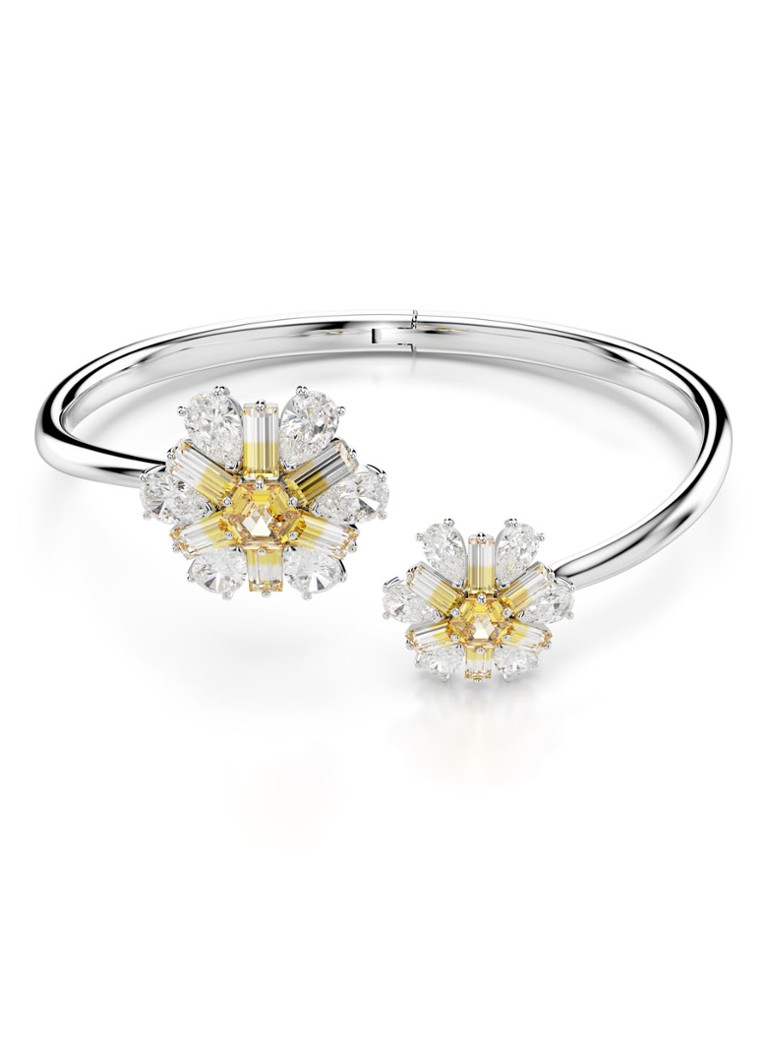 Swarovski - Idyllia bangle met kristal M - Zilver