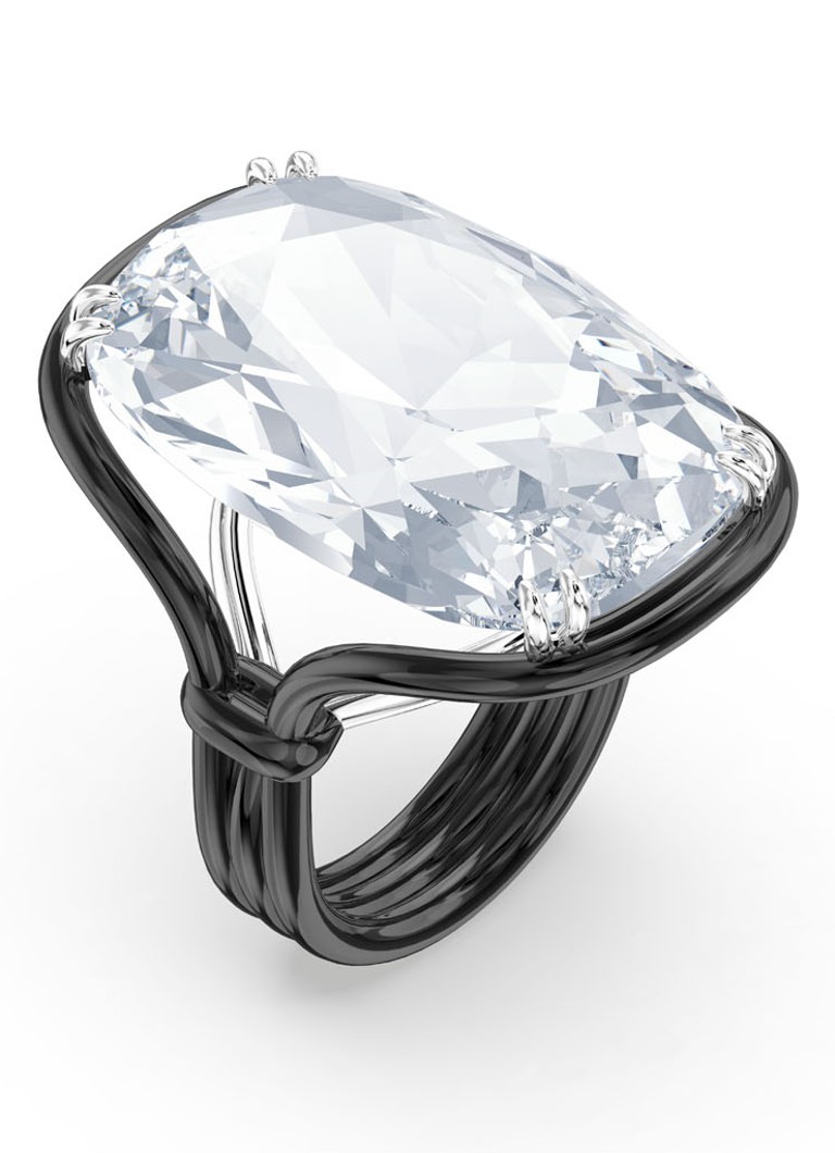 Swarovski - Ring met kristal - Zwart