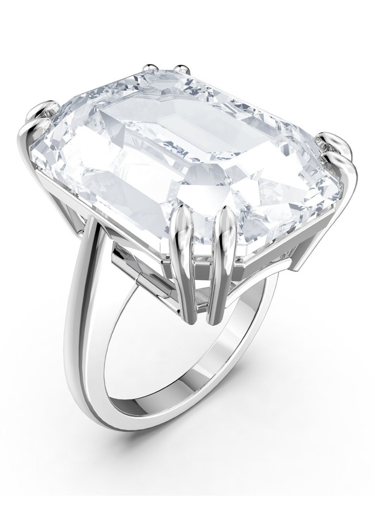 stoom contact Ouderling Swarovski Statement ring met kristal 55 • Zilver • de Bijenkorf