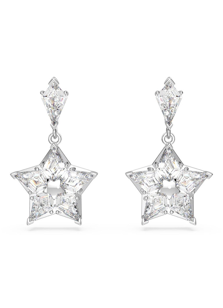 Swarovski Stella oorstekers met kristal • Zilver • de Bijenkorf